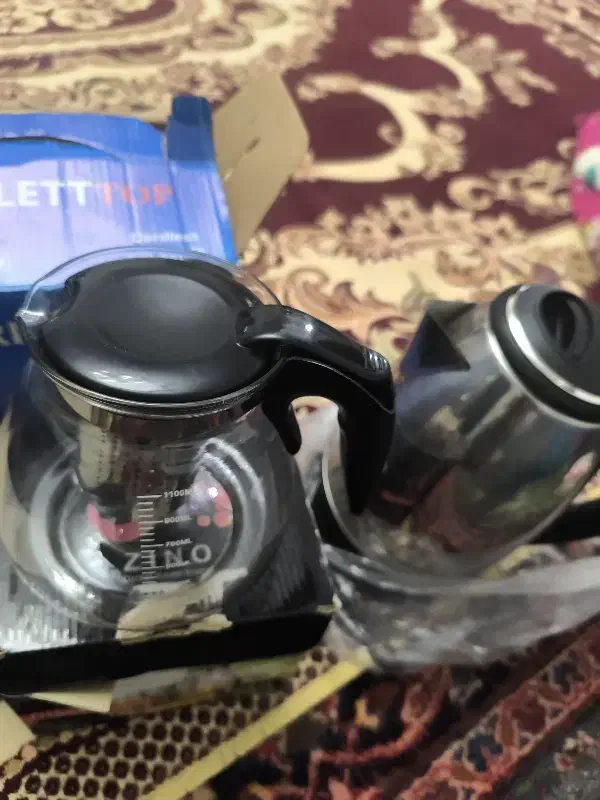 کتری برقی استیل به همراه قوری|قوری، کتری، قهوه‌ساز دستی|مراغه, |دیوار