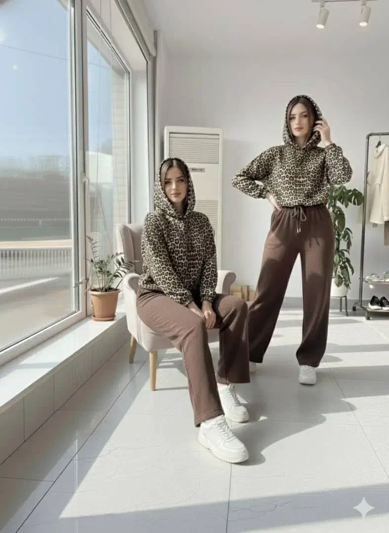 ست هودی شلوار پلنگی|لباس|زاهدان, |دیوار