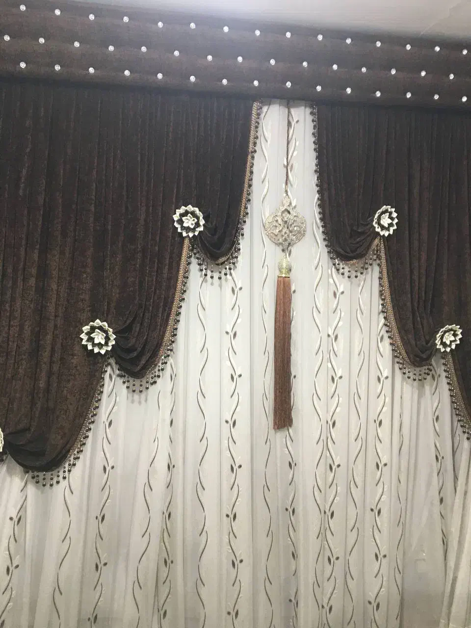 پرده با کتیبه|پرده، رانر، رومیزی|دوگنبدان, |دیوار