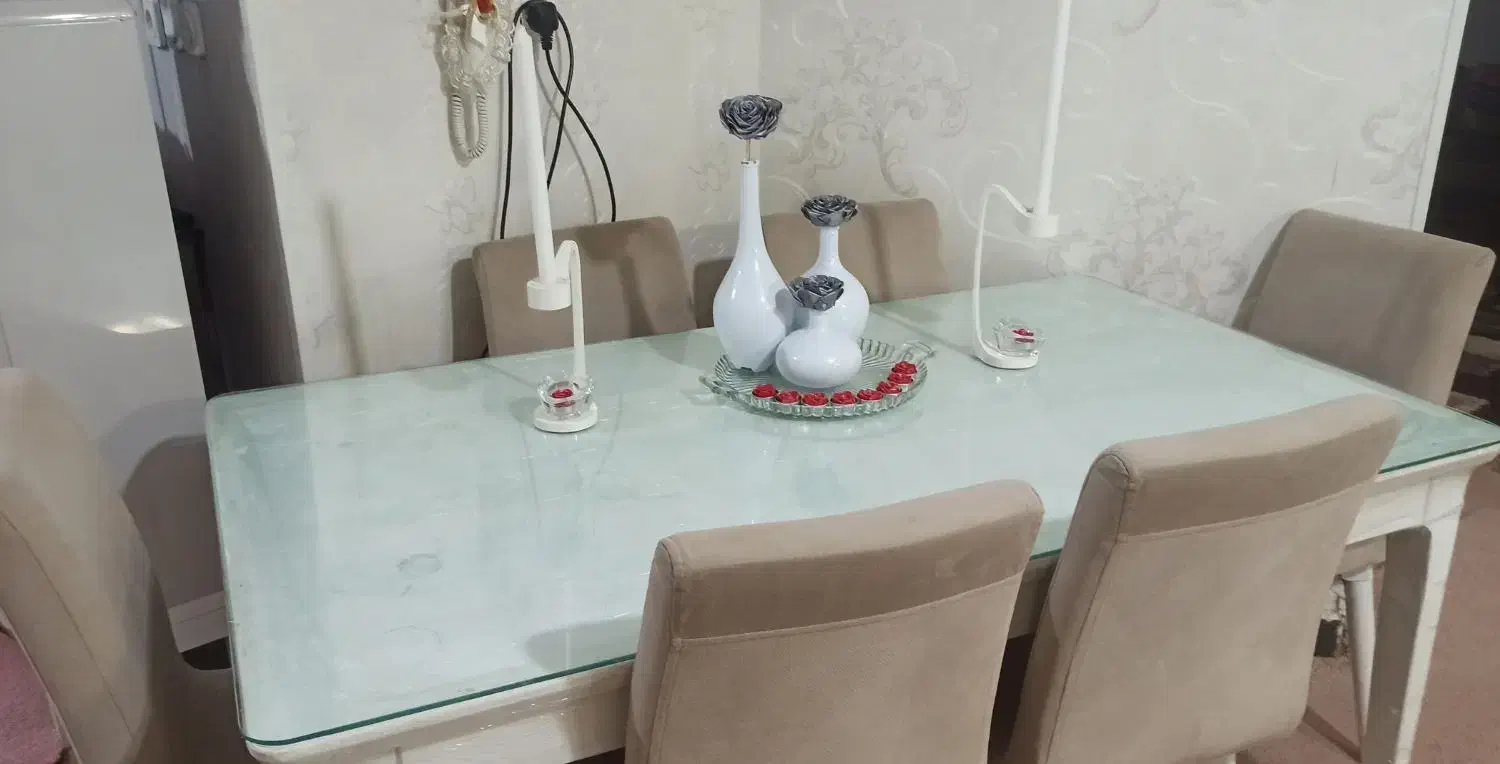 میز غذاخوری شش نفر|میز و صندلی غذاخوری|جم, |دیوار