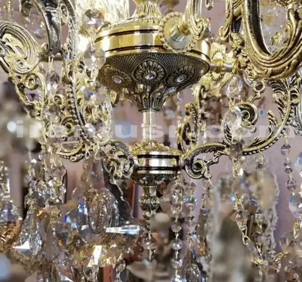 لوستر ۶شاخه ۱۲شعله برنجی اصل چیزی قاطی نداره|لوستر و چراغ آویز|تهران, ابوذر|دیوار