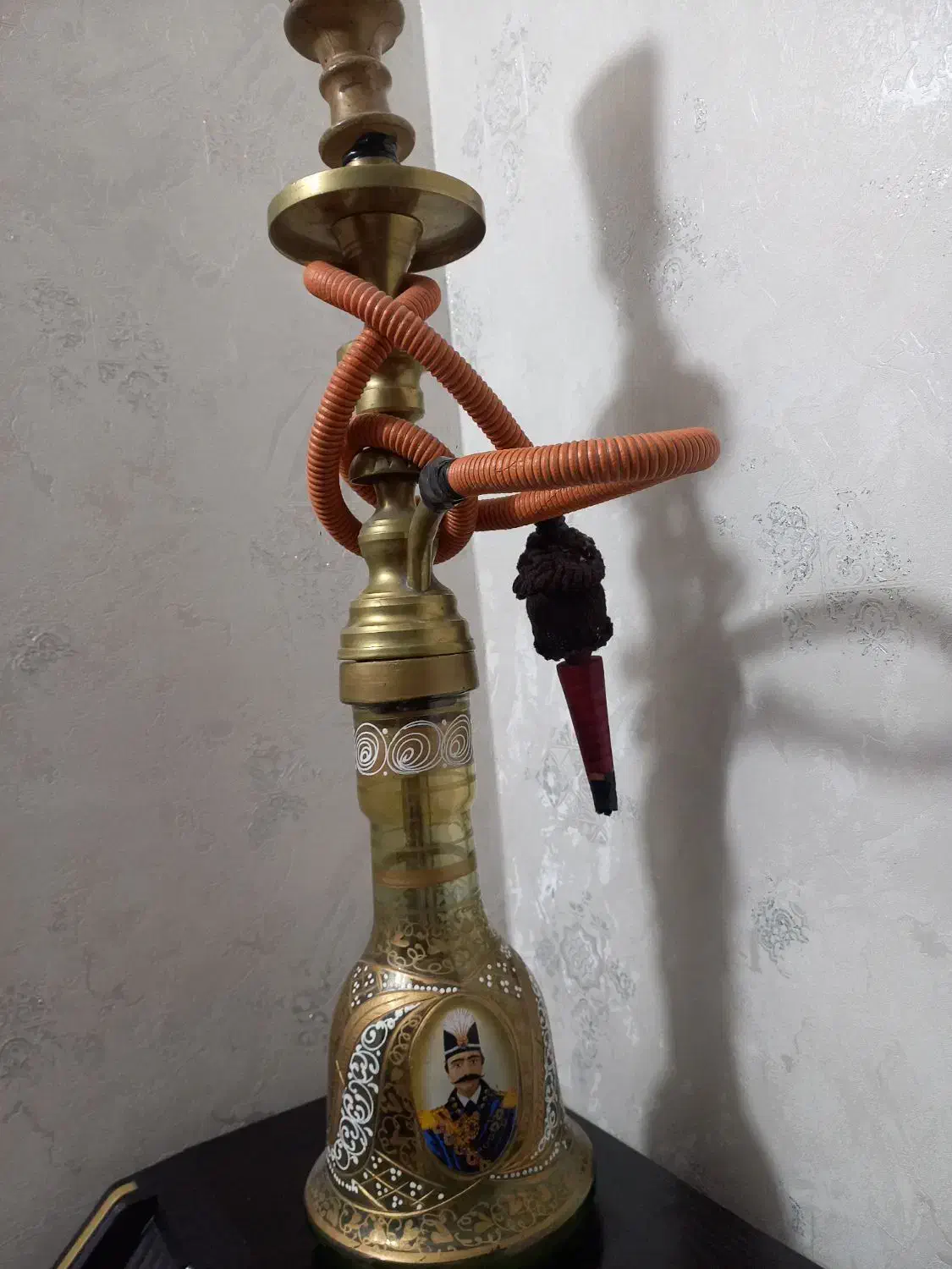 قلیان برنزی زیبا سنگین و (اگزوز)|صنایع دستی و سایر لوازم تزئینی|خسروشاه, |دیوار