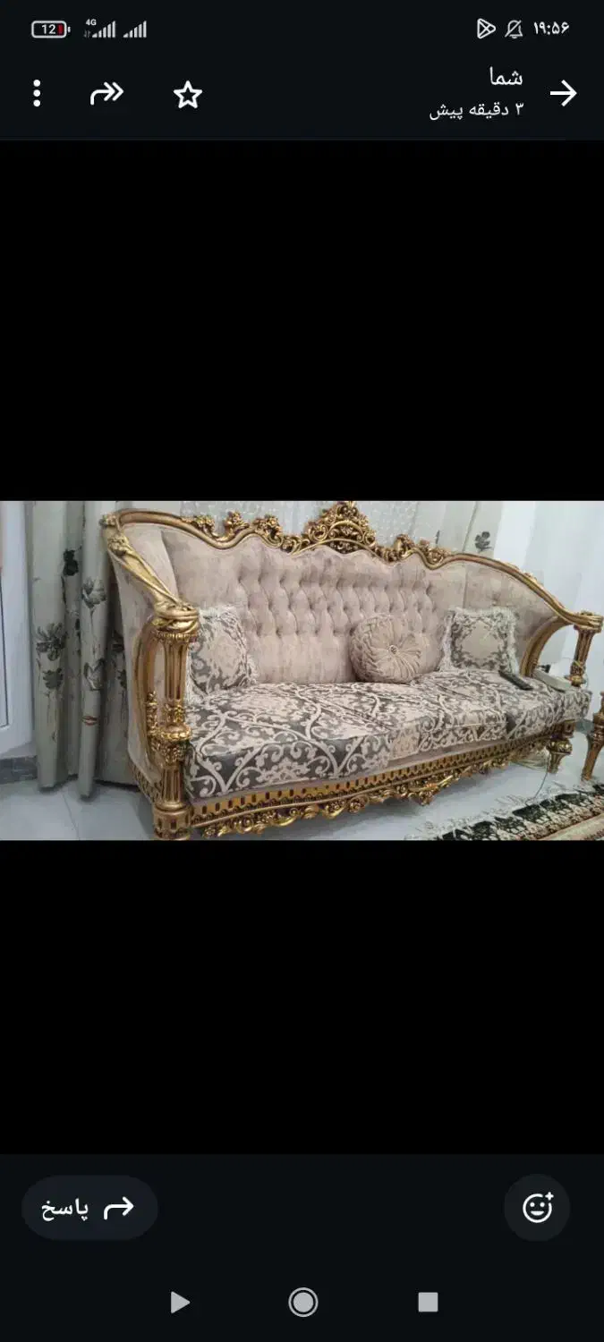 مبل سلتنطی در حد نو ۹ نفره همراه میز جلو مبل|مبلمان خانگی و میز عسلی|آستانه اشرفیه, |دیوار