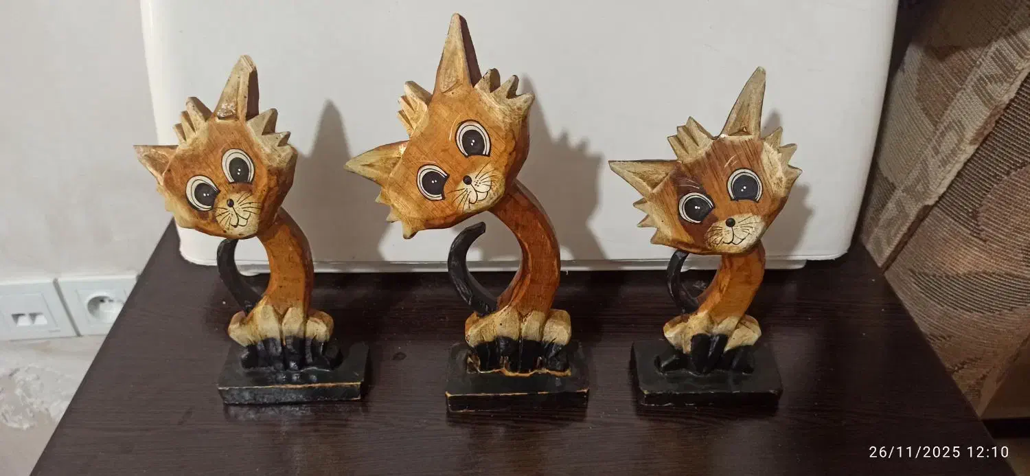 مجسمه برنجی وچوبی|مجسمه، تندیس، ماکت|خاوران, |دیوار