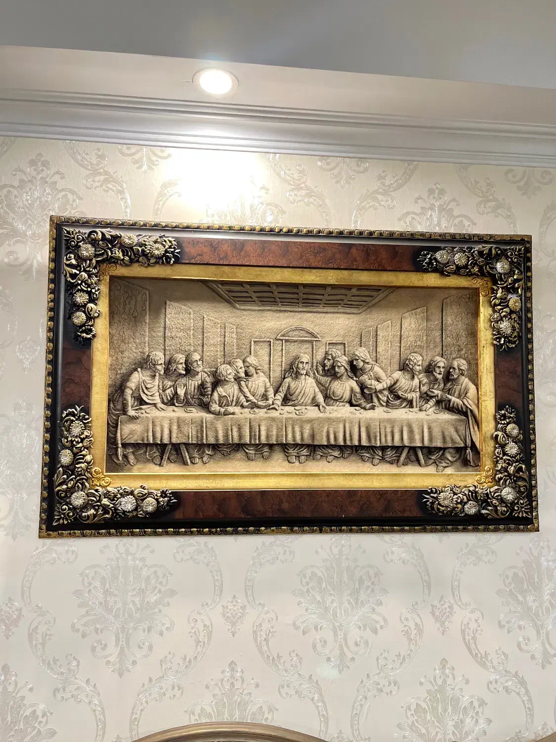 تابلوفرش دستبافت شام آخر|تابلو فرش|تهران, تهرانپارس غربی|دیوار