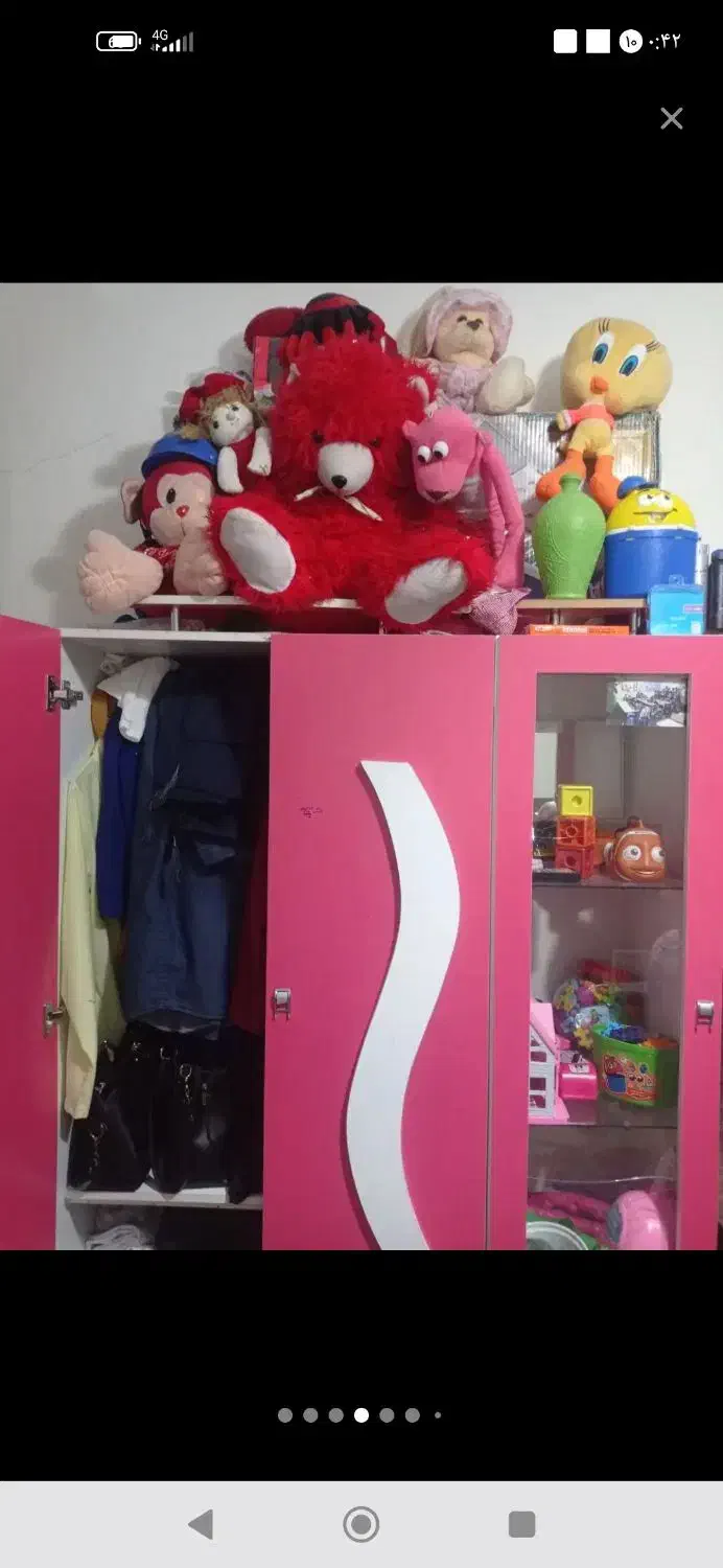 کمد جادار اتاق رنگ صورتی اِم دی اف|اسباب و اثاث بچه|تهران, نبی اکرم|دیوار