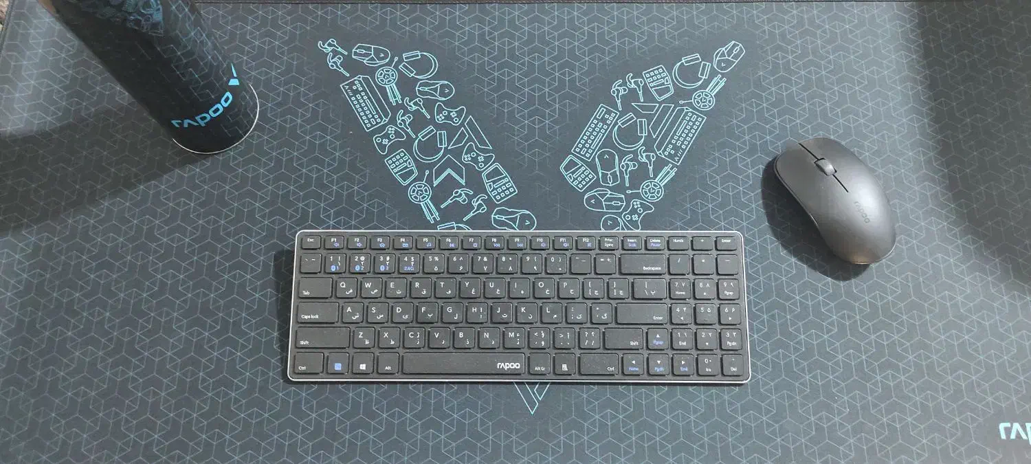 ماوس وکیبورد بی سیم به همراه پد rapoo|قطعات و لوازم جانبی رایانه|کرج, فاز ۲ مهرشهر|دیوار