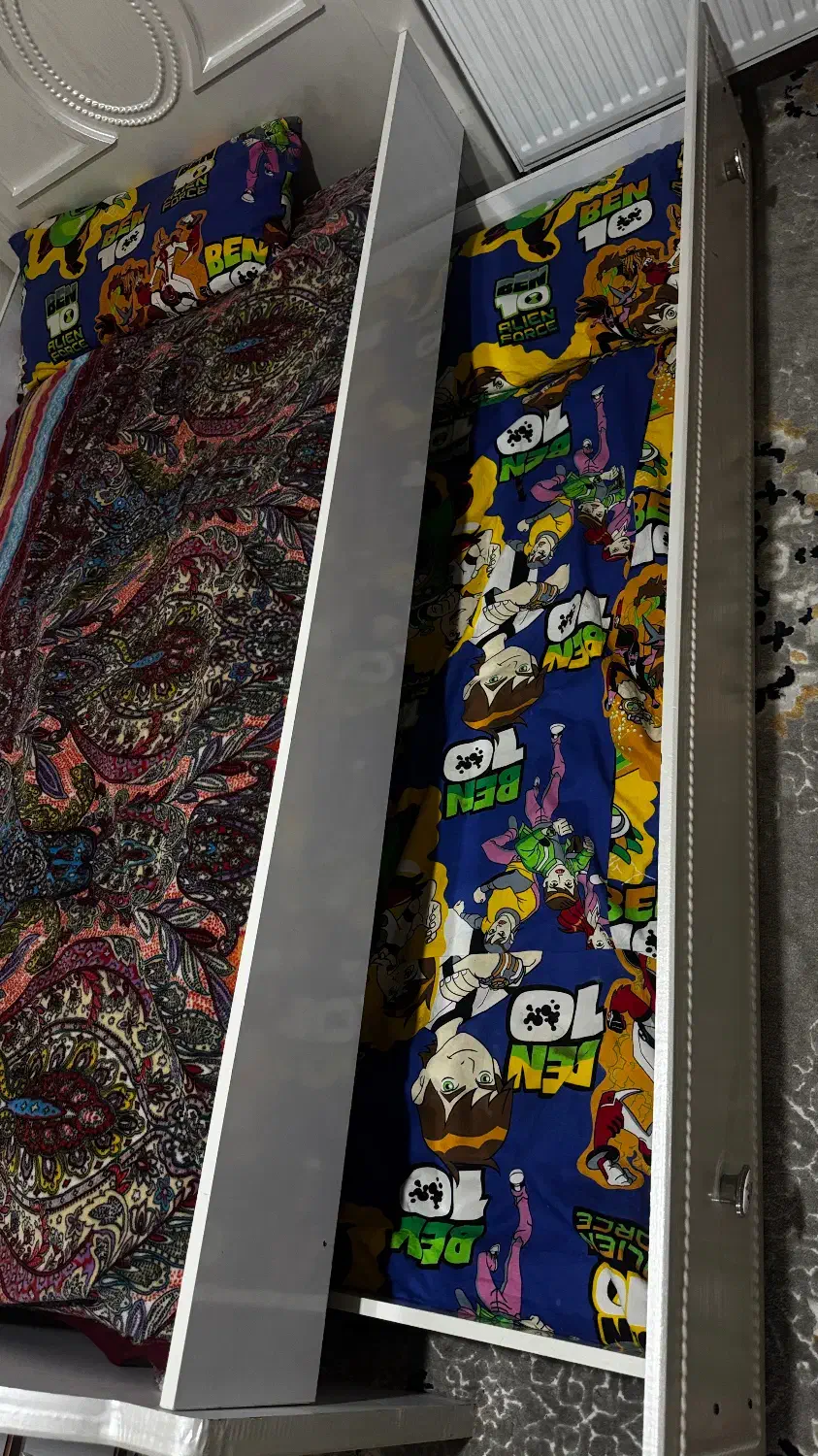 تخت دو طبقه میزبان میهمان ام دی اف نوجوان|تخت و سرویس خواب|گلستان (تهران), |دیوار