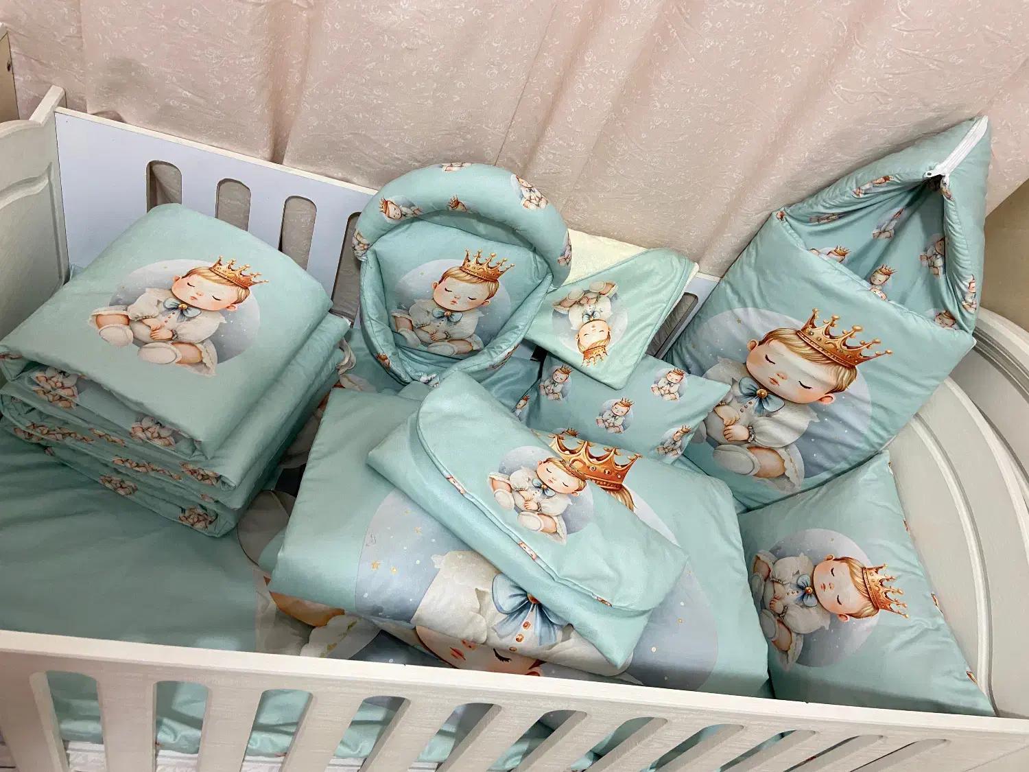 ست رو تختی ۵ تیکه نوزادی|اسباب و اثاث بچه|مشهد, شهید قربانی|دیوار