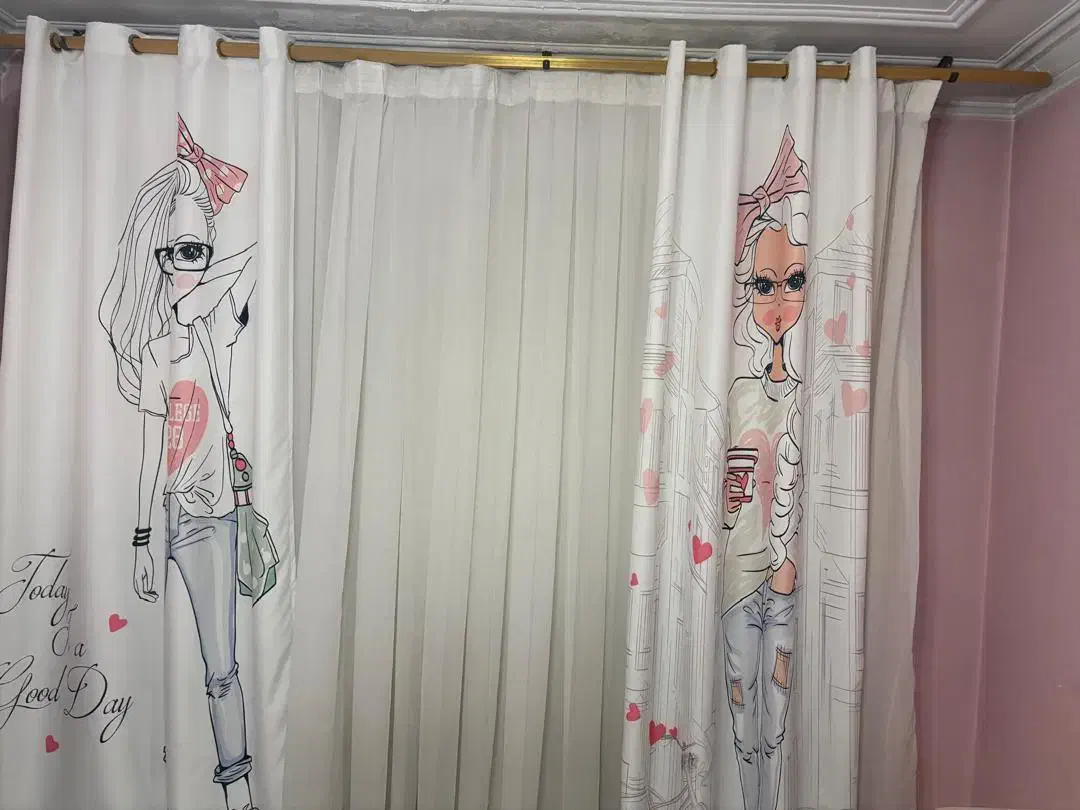 پرده مناسب اتاق کودک|پرده، رانر، رومیزی|آبیک, |دیوار