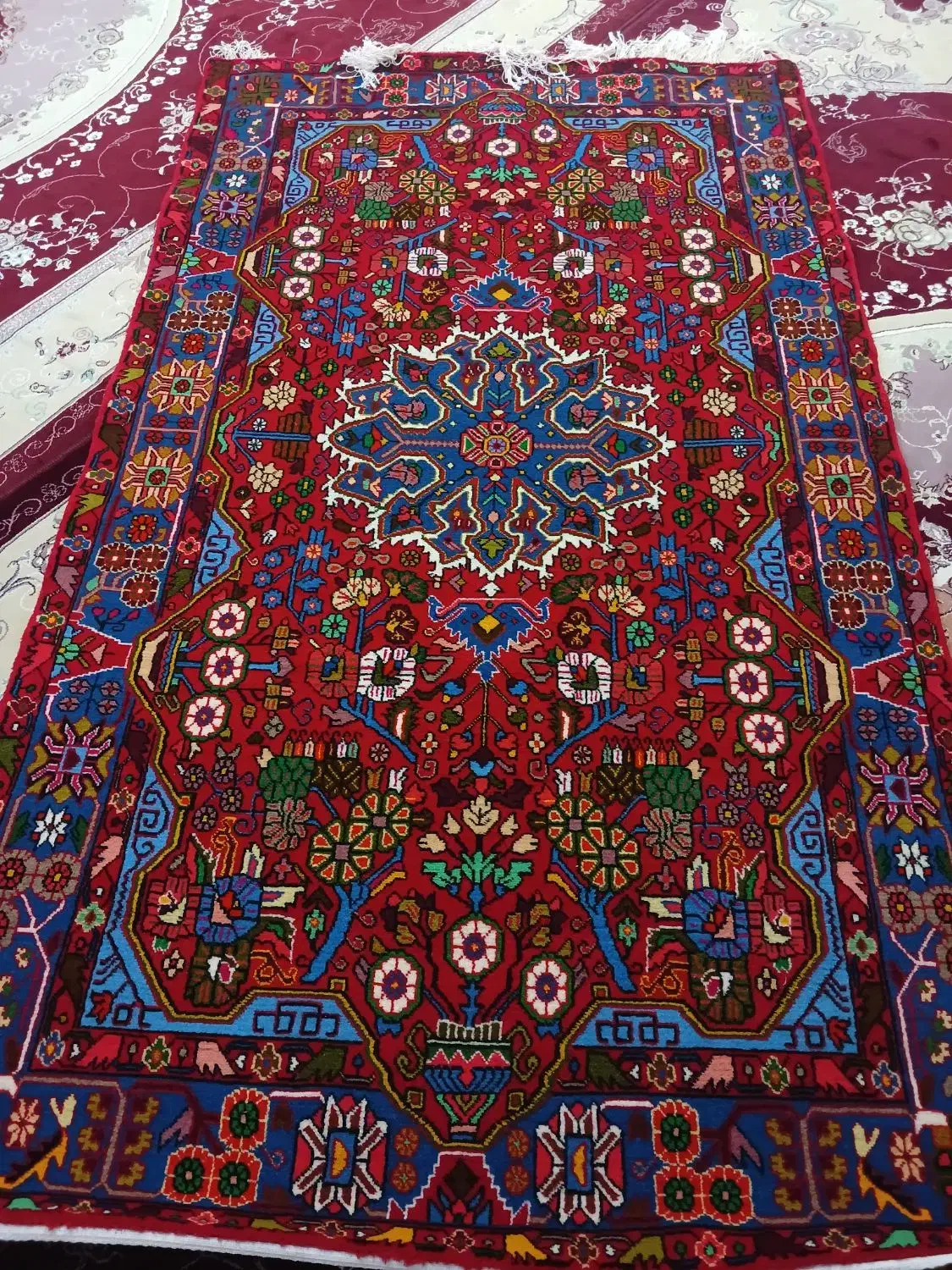 قالی دستبافت|فرش|نهاوند, |دیوار