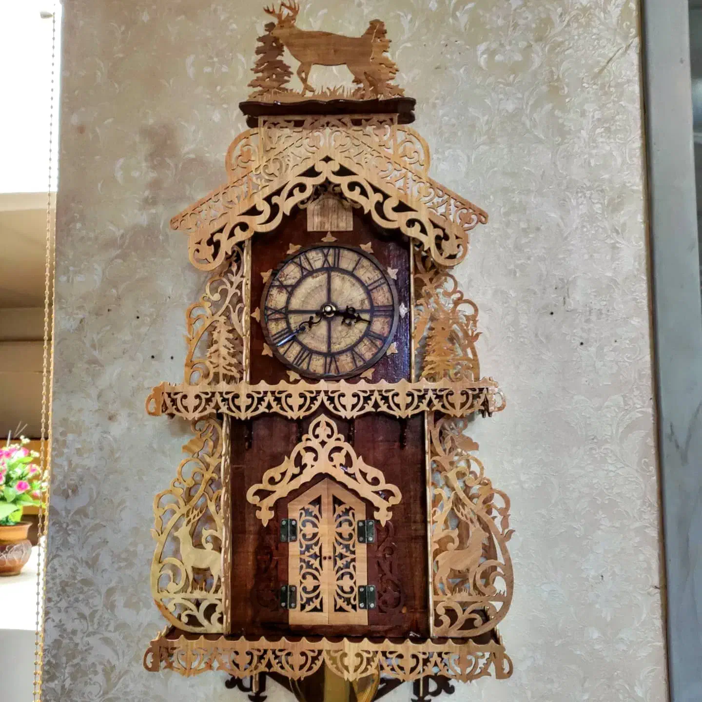 ساعت دیواری چوبی|ساعت دیواری و تزئینی|یزد, |دیوار