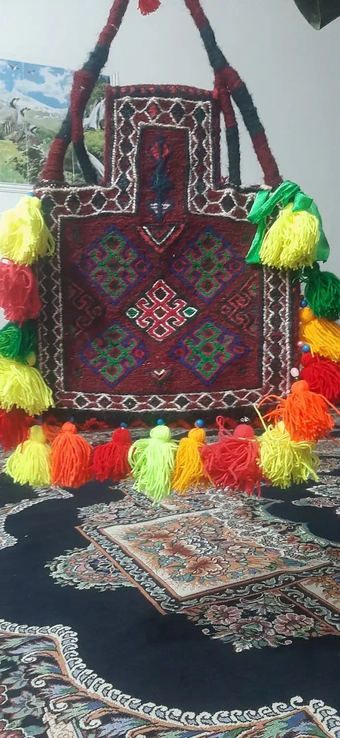 تی‌یر‌وتمچه‌دست‌بافت‌‌خوش‌‌رنگ|صنایع دستی و سایر لوازم تزئینی|اردل, |دیوار