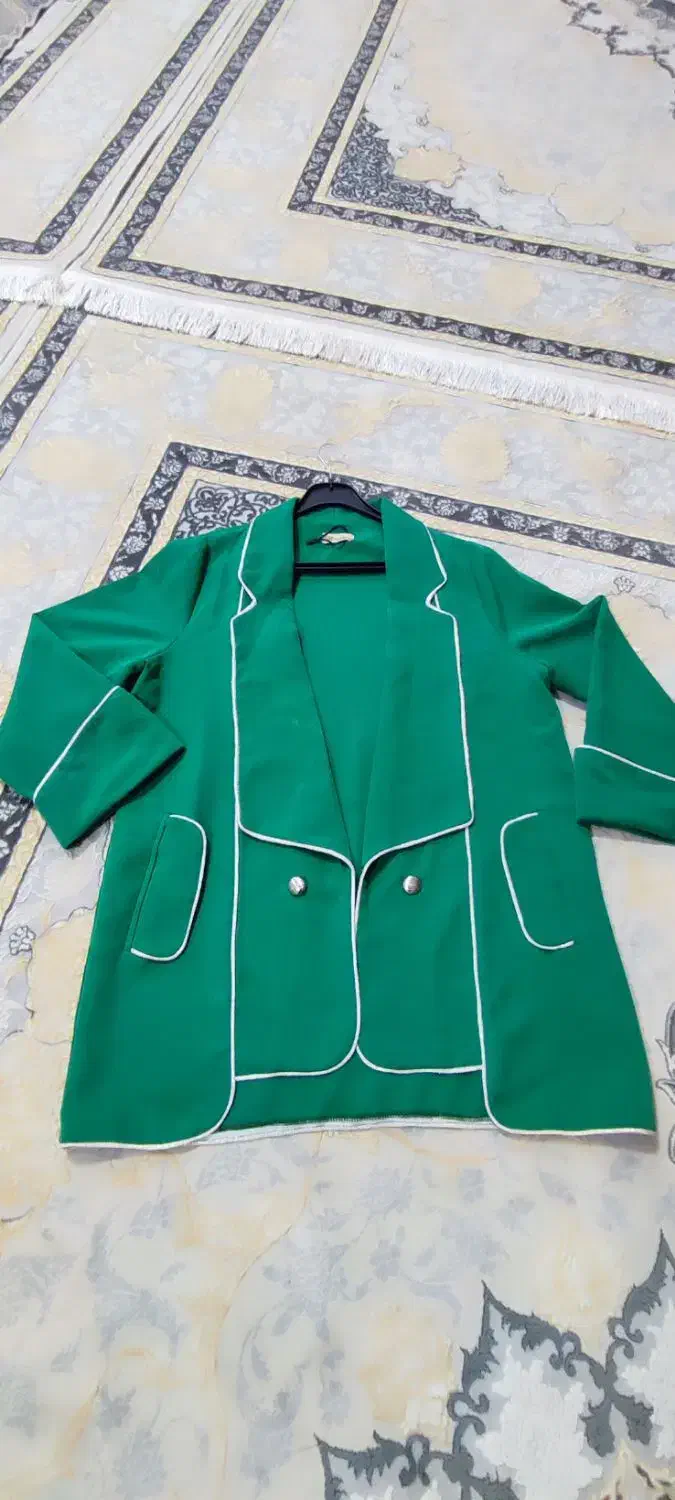 مانتو مجلسی سبز و سبز کله غازی|لباس|نورآباد, |دیوار