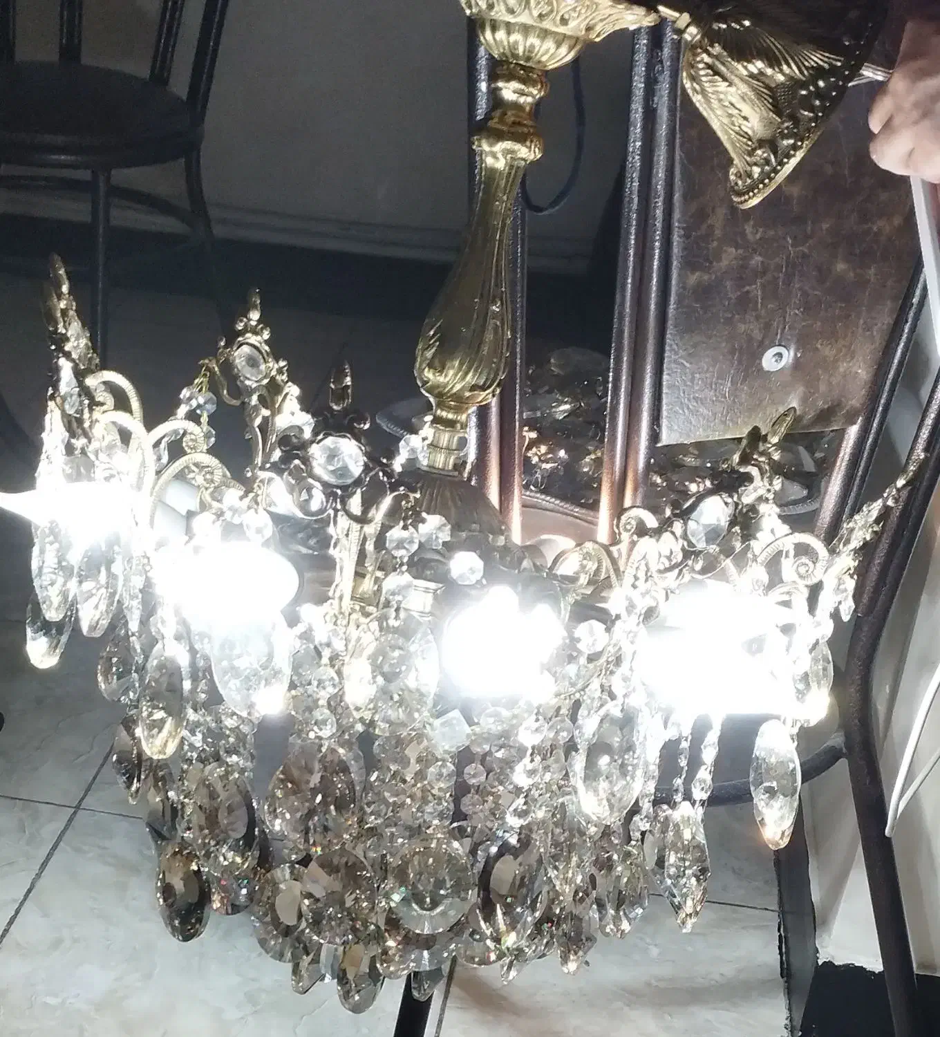 لوستر برنز اصل|لوستر و چراغ آویز|خرم‌آباد, |دیوار