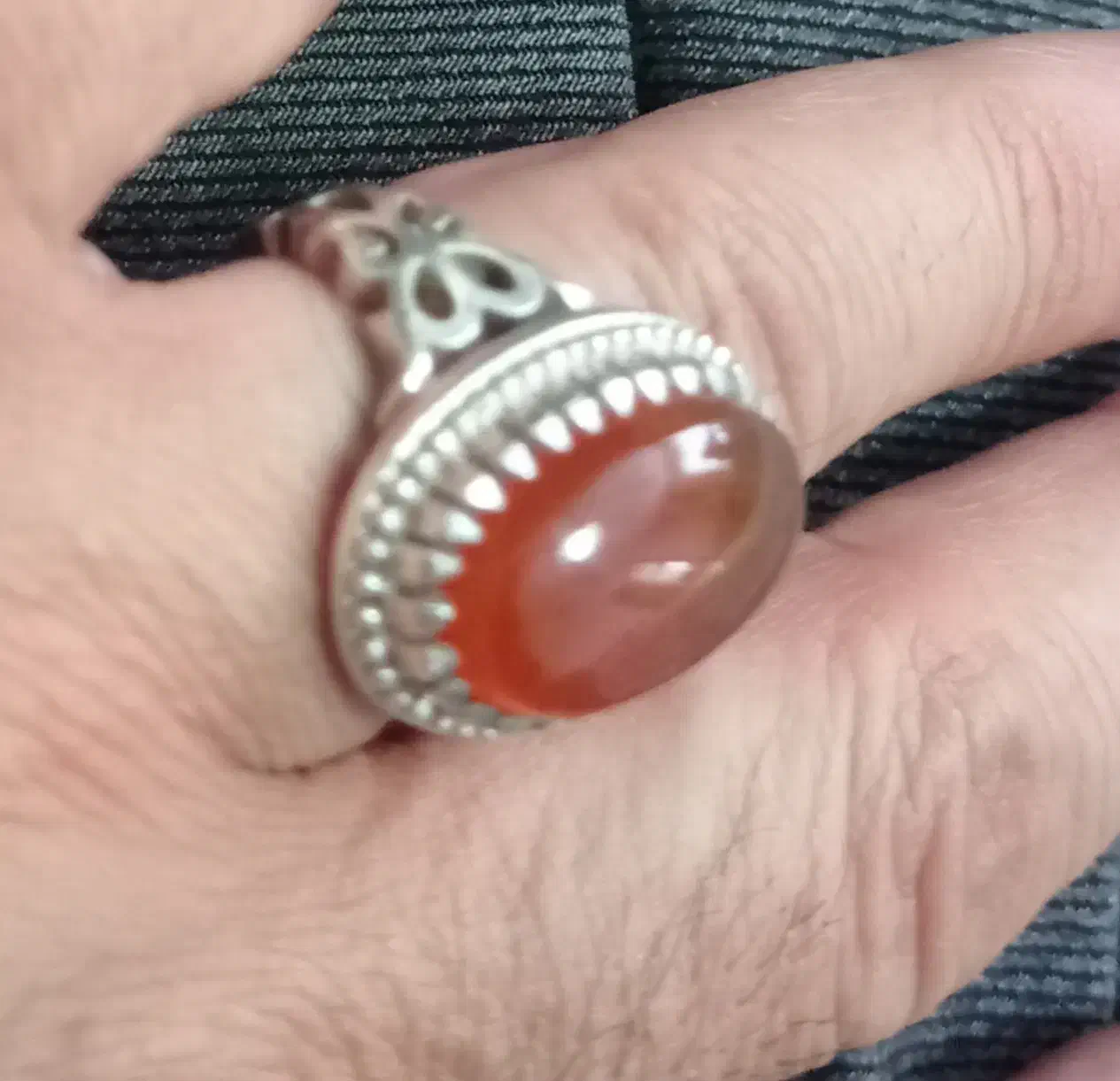 عقیق سرخ یمنی بانقره دستساز زنجان|جواهرات|تهران, تهرانسر شمالی|دیوار