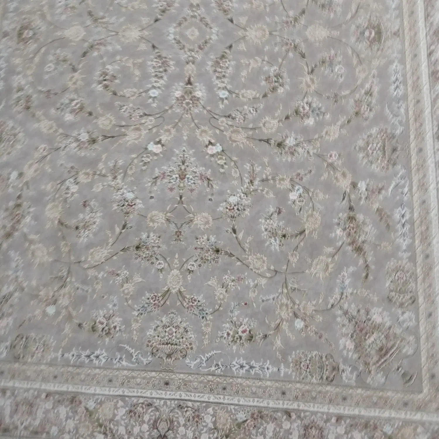 فرش 9 متری 1500 شانه رنگ صدفی|فرش|حویق, |دیوار