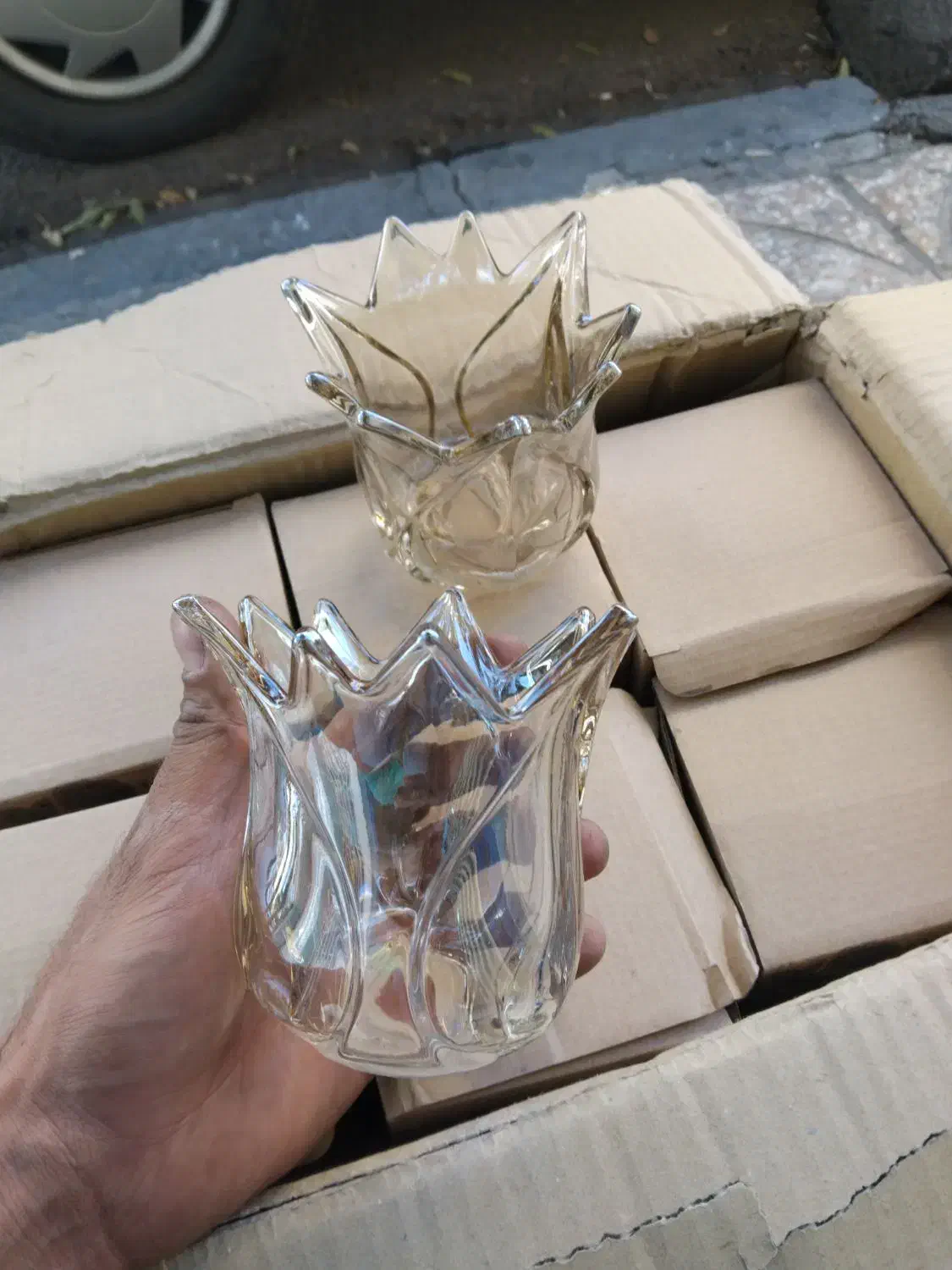 لاله لوستر شیشه لوستر|لوستر و چراغ آویز|مشکین‌دشت, |دیوار