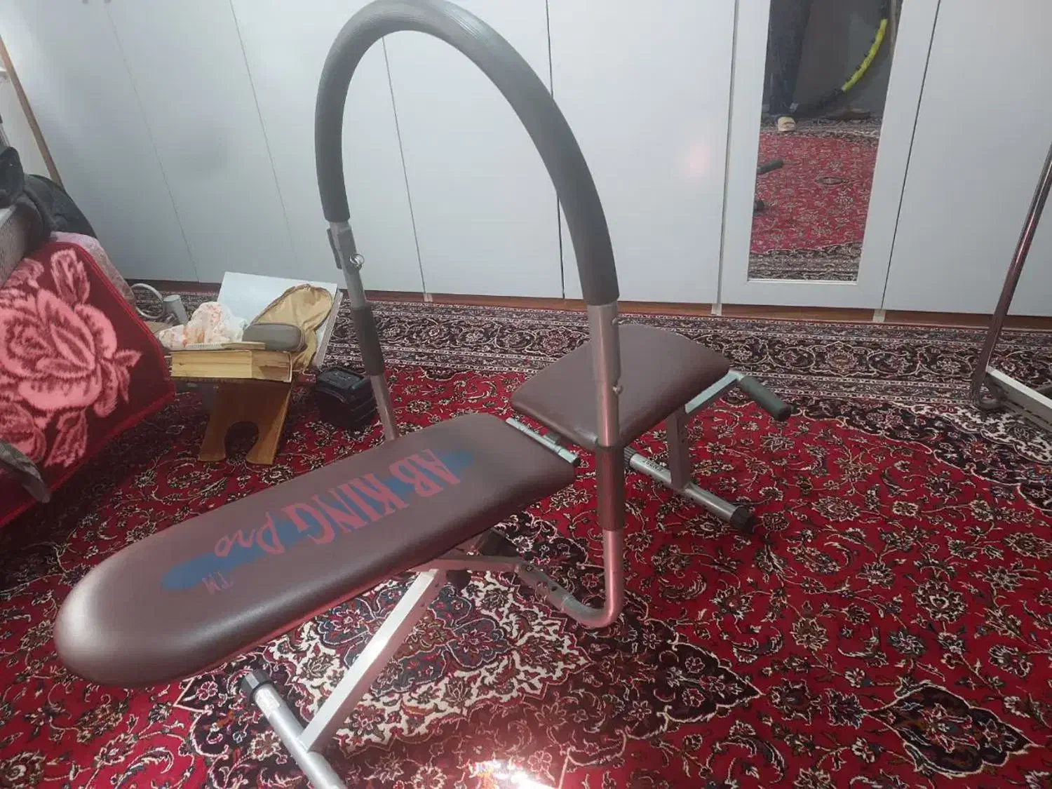 دستگاه دراز و نشست ایرپرو بهمراه حلقه کنار دیوار|تجهیزات ورزشی|فولادشهر, B6|دیوار