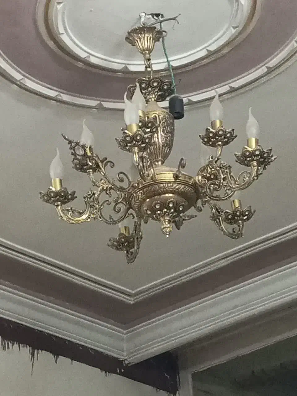 یک جفت لوستر ۵ شعله جنس برنج سالم|لوستر و چراغ آویز|اصفهان, فروردین|دیوار