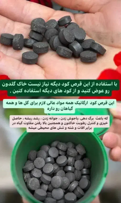 قرص کود ارگانیک ۱۲۰ عددی بیز|گل و گیاه طبیعی|خوی, |دیوار