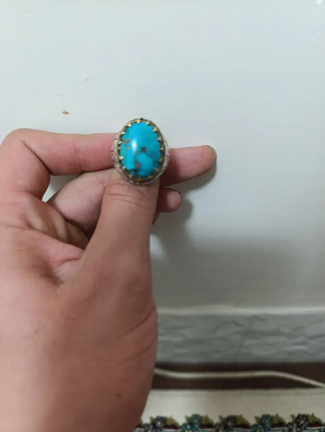 انگشتر فیروزه .قلم زنی|جواهرات|ازنا, |دیوار