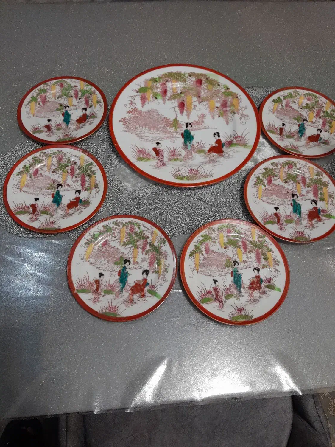 کیک خوری ۷پارچه قدیمی|ظروف سرو و پذیرایی|رشت, حمیدیان|دیوار