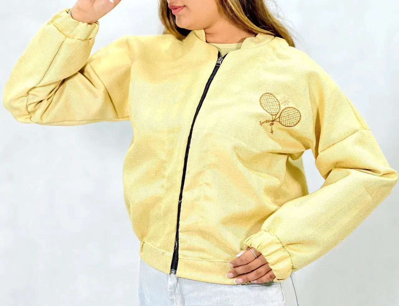 بامبر جکت گلدوزی تنیسی تک و عمده|لباس|کرج, گلشهر|دیوار