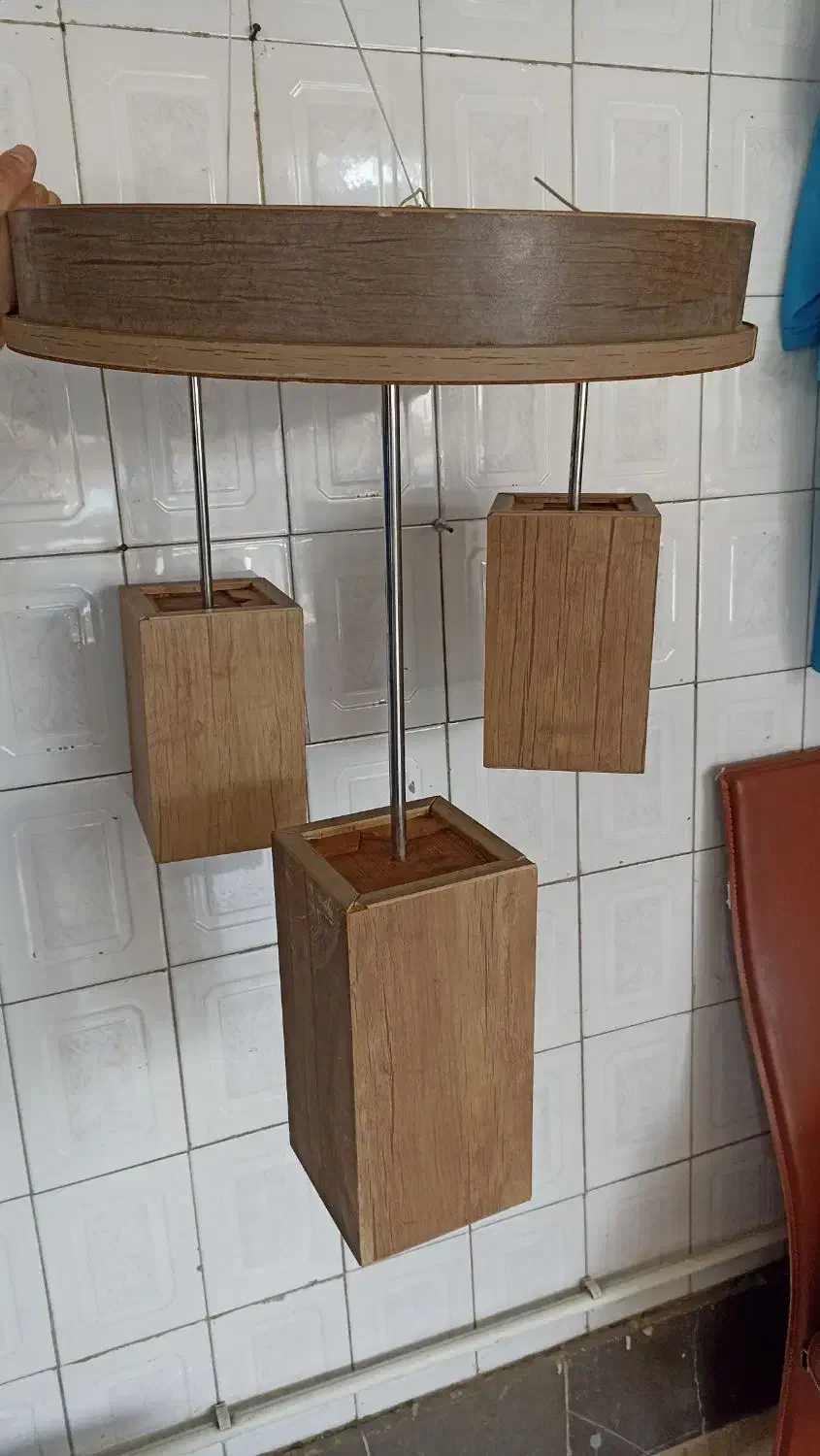 لوستر چوبی|لوستر و چراغ آویز|کرج, برغان|دیوار