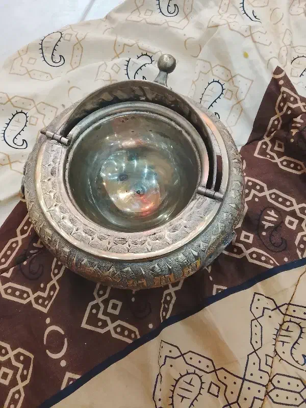 خاویار خوری برنجی قدیمی قدمت دار|کلکسیون اشیاء عتیقه|پیشوا, |دیوار