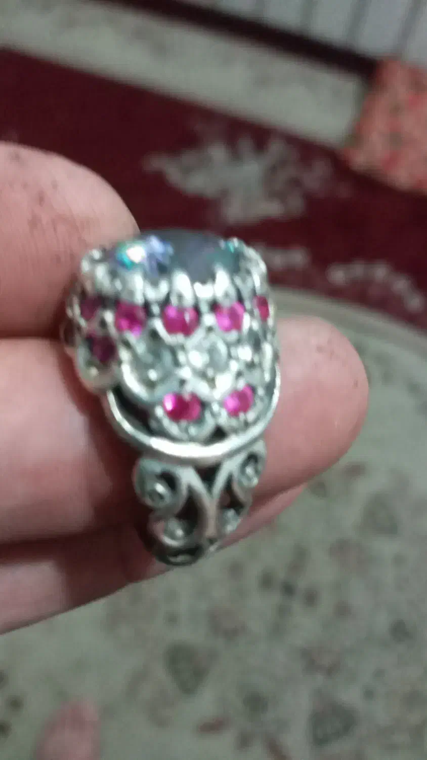 انگشتر توپاز(الماس روس)تراش برلیان|جواهرات|شیراز, کرونی(خاتونک)|دیوار