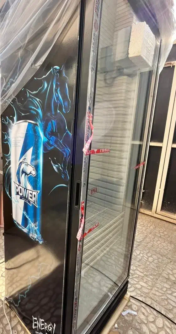 یخچال ایستاده ویترینی عرض 70 مشکی و سفید|فروشگاه و مغازه|یزد, |دیوار