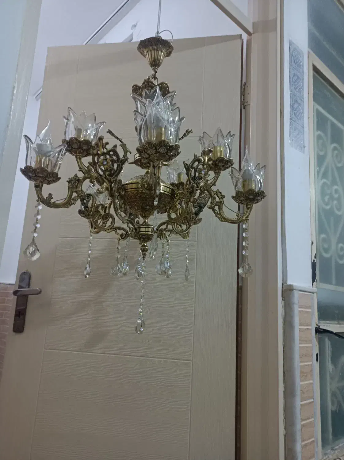 لوستر برنز|لوستر و چراغ آویز|ساوه, |دیوار