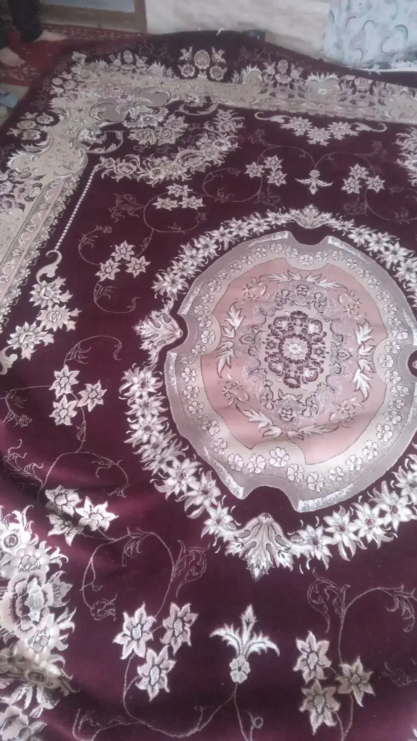 فرش ۱۲ متری ۲عدد زرشکی فرش کاشان|فرش|کاشمر, |دیوار