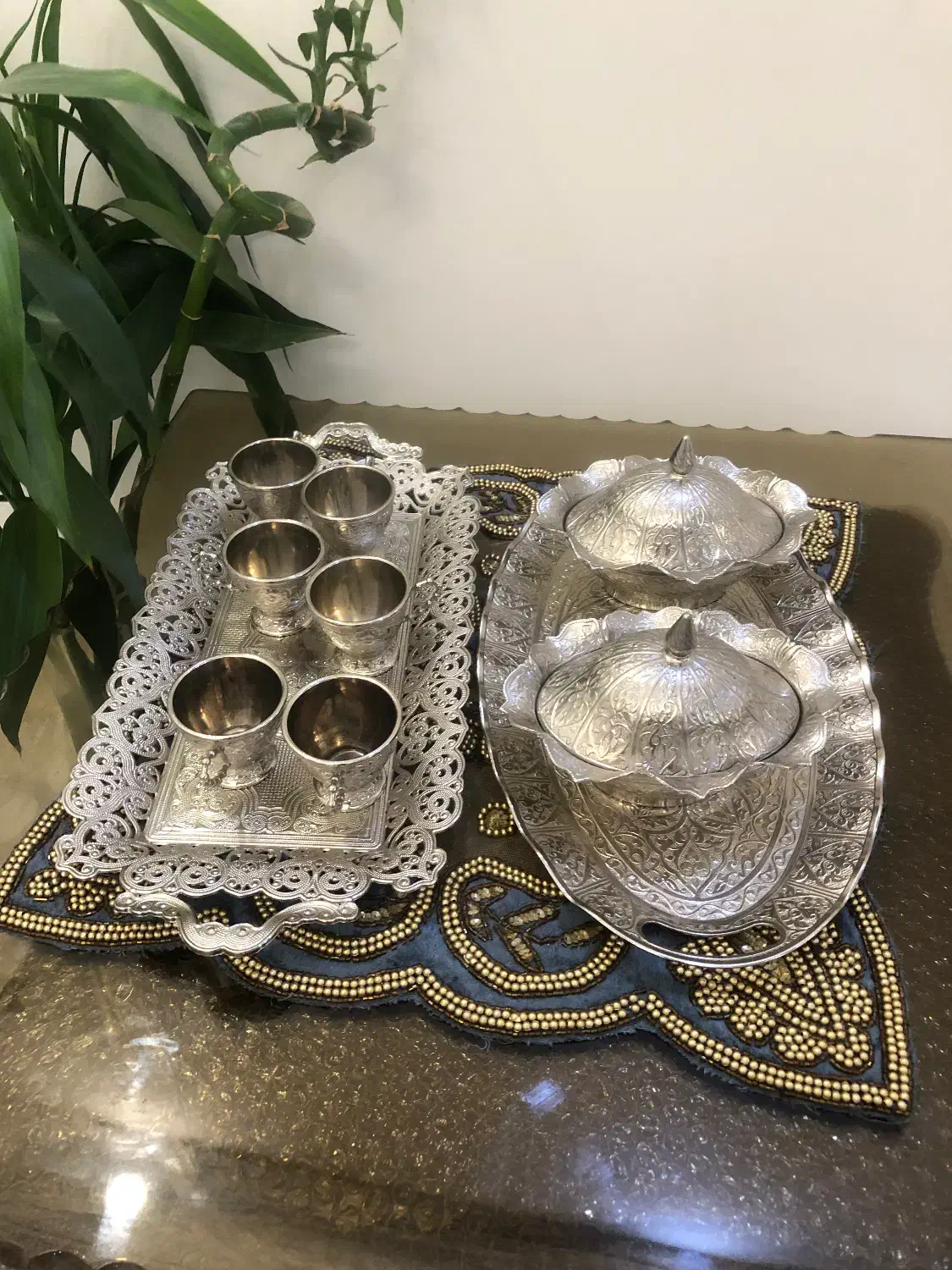 ست قهوه خوری۱۲پارچه شبه نقره/ برندsenaترک /نو‌ نو|ظروف سرو و پذیرایی|تهران, سعادت‌آباد|دیوار