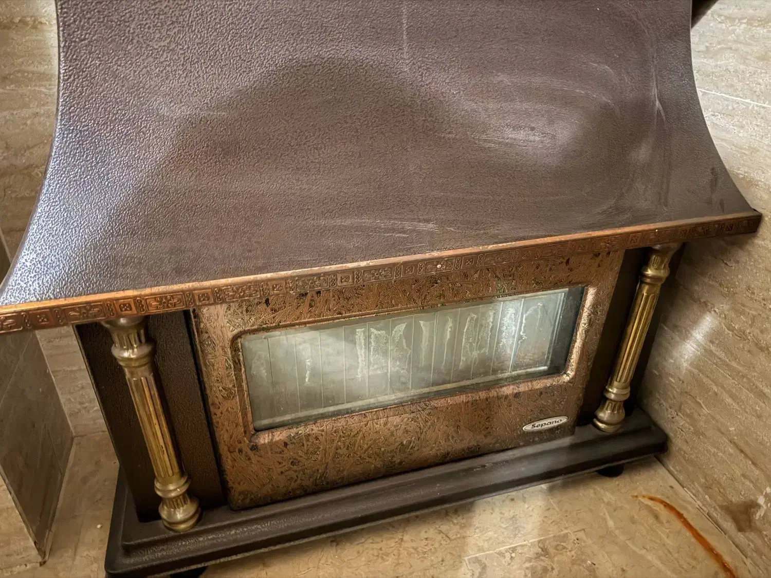 بخاری طرح شومینه|بخاری، هیتر، شومینه|مشکین‌دشت, |دیوار