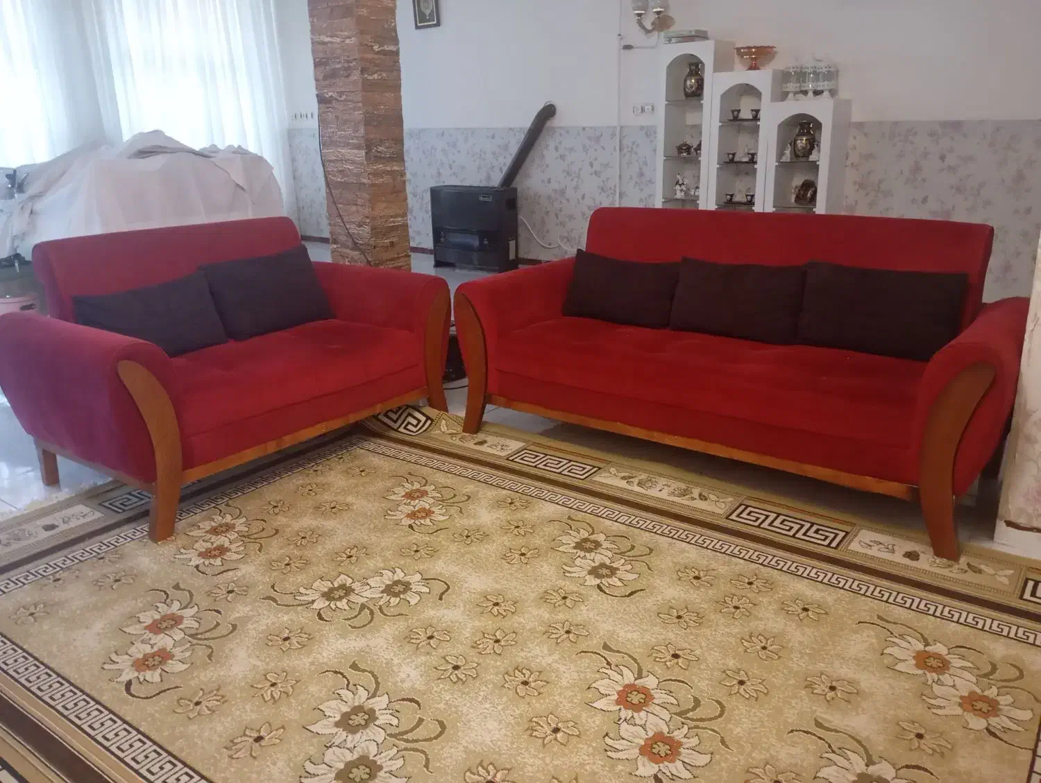 مبل نیم ست ۵ نفره|مبلمان خانگی و میز عسلی|کرمانشاه, |دیوار