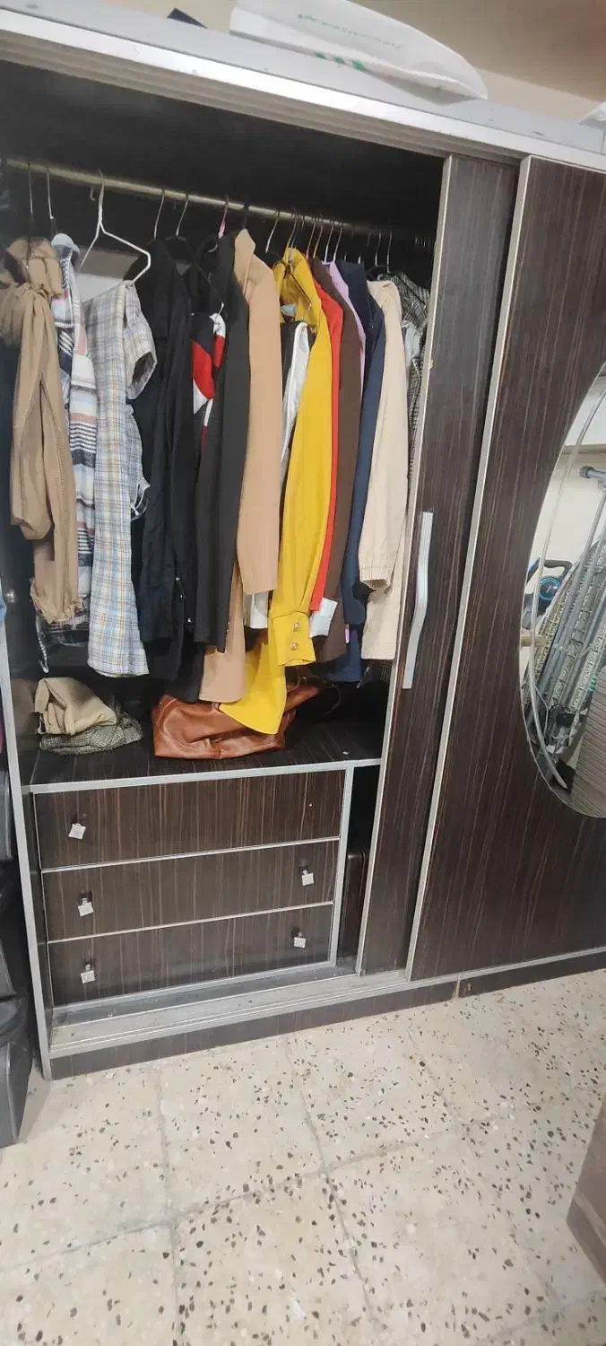 ست کمد لباس جادار (چوب گردو)|جاکفشی، کمد، دراور|بهبهان, |دیوار