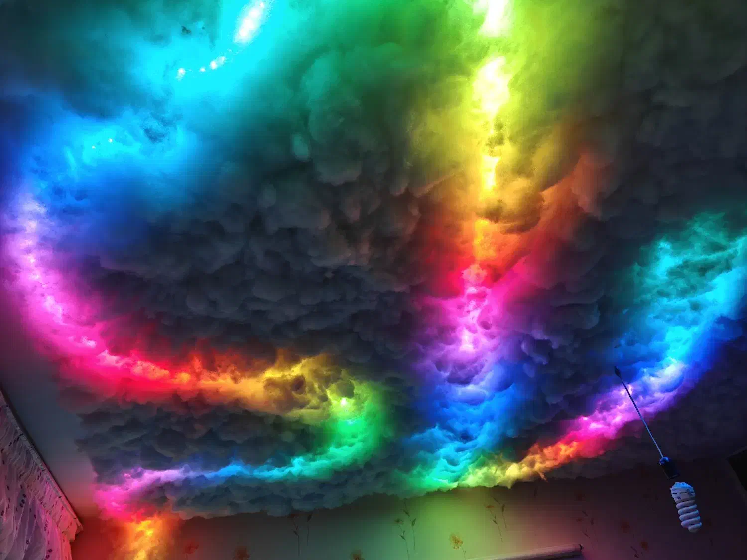 پک کامل ریسه RGB و سقف ابری گیمینگ ws 2812، sp611e|ریسه و چراغ تزئینی|تهران, میدان ولیعصر|دیوار