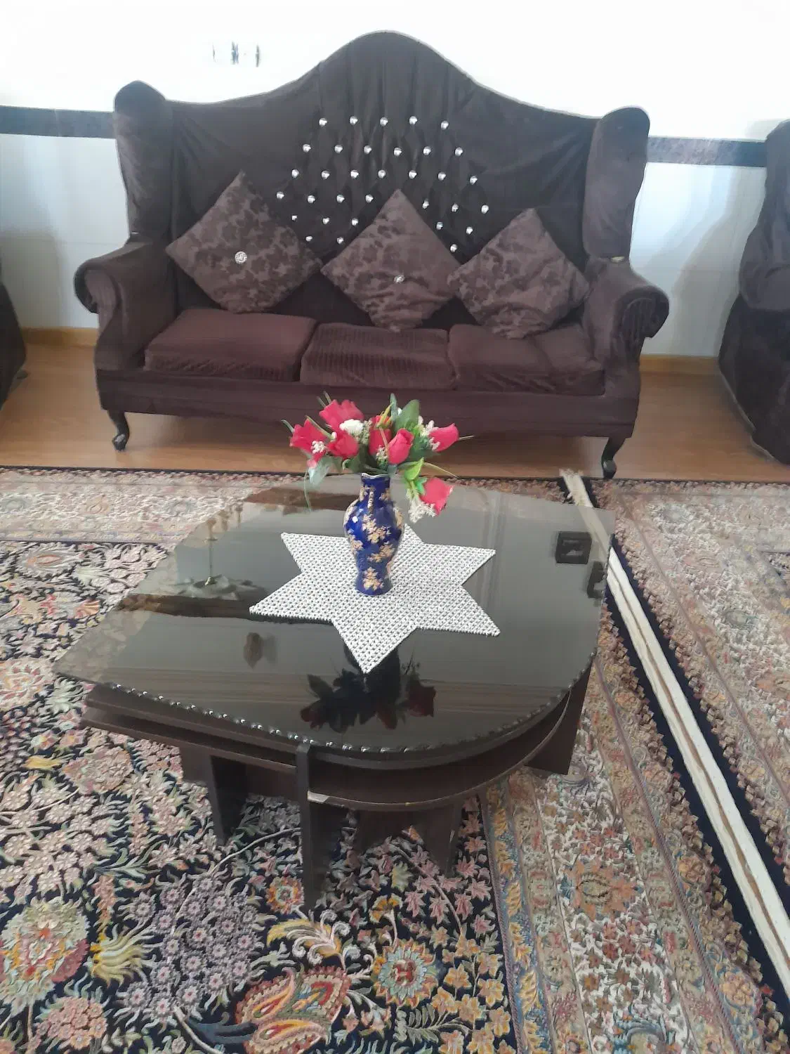 مبل 10نفره با کاور و عسلی|مبلمان خانگی و میز عسلی|بیجار, |دیوار