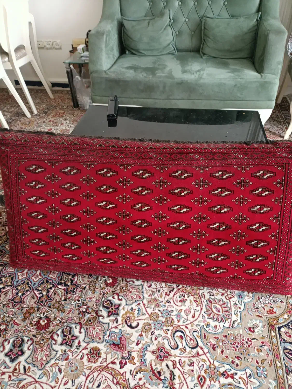 پشتی دست بافت دوجفت|پشتی|قزوین, |دیوار