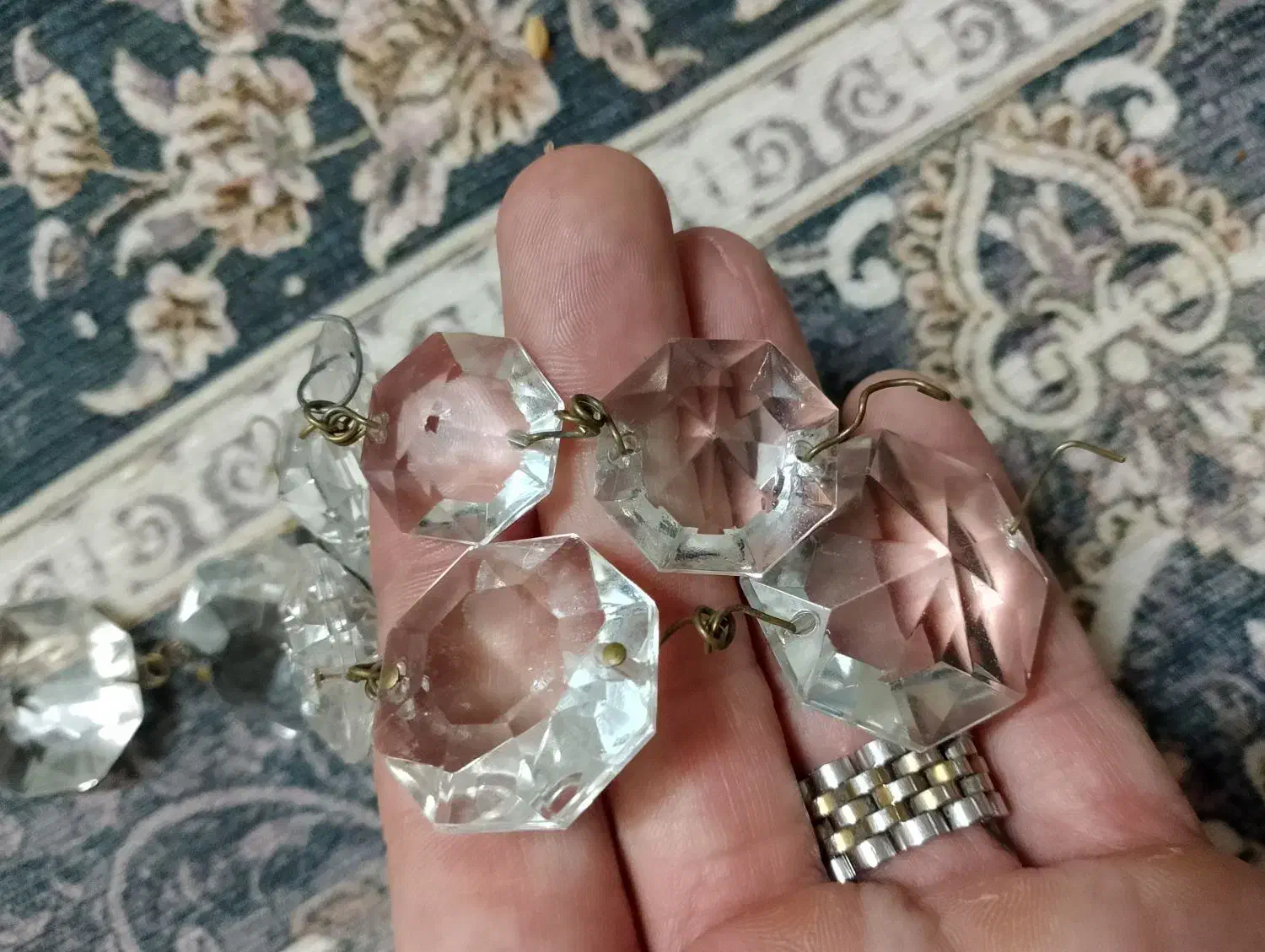 کریستال لوستر پرده کریستالی اباژور|لوستر و چراغ آویز|مشهد, هنرور|دیوار