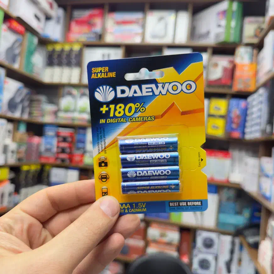 باتری نیم قلمی دوو سوپرالکالاین کارت ۴تایی DAEWOO|لوازم التحریر|تهران, لاله زار|دیوار
