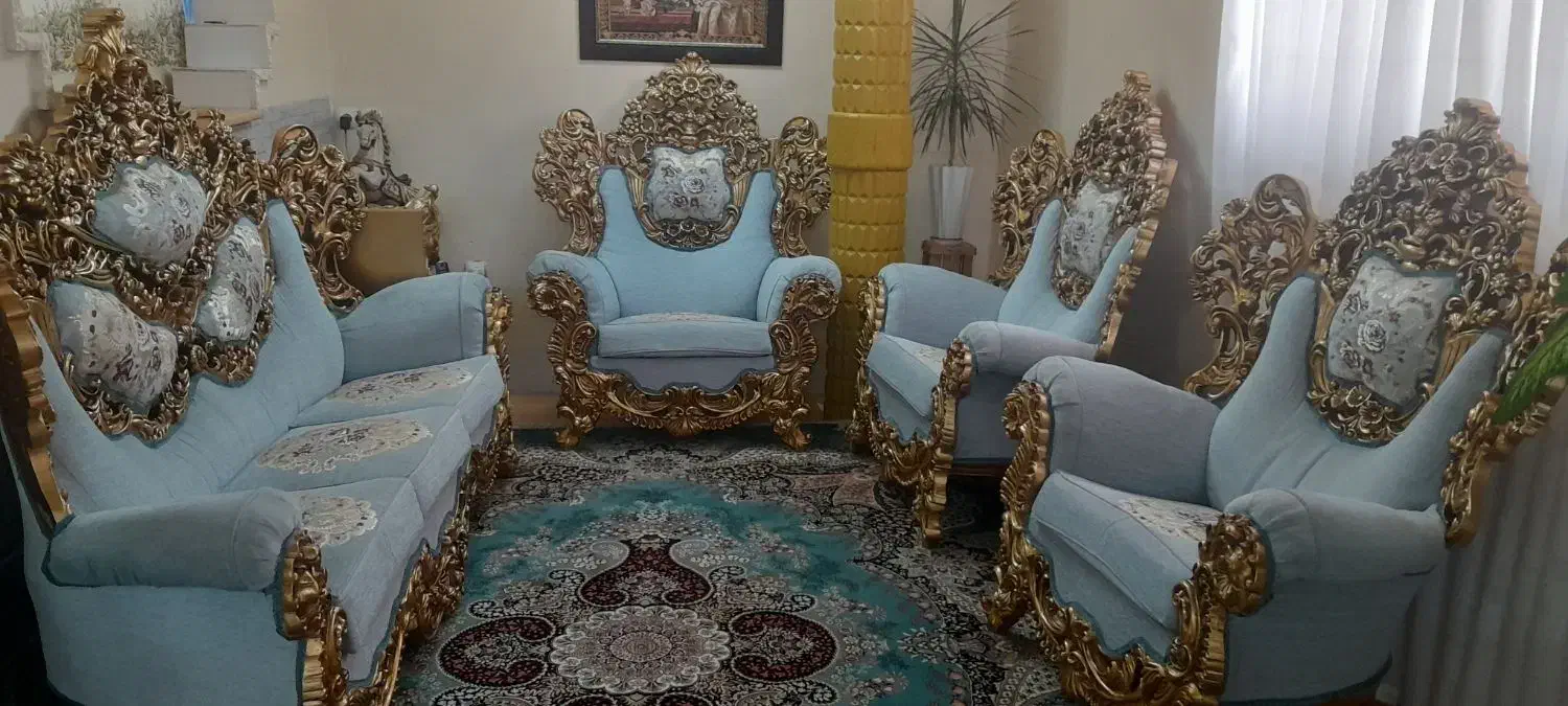 مبلمان‌شش‌نفره|مبلمان خانگی و میز عسلی|شاهرود, |دیوار