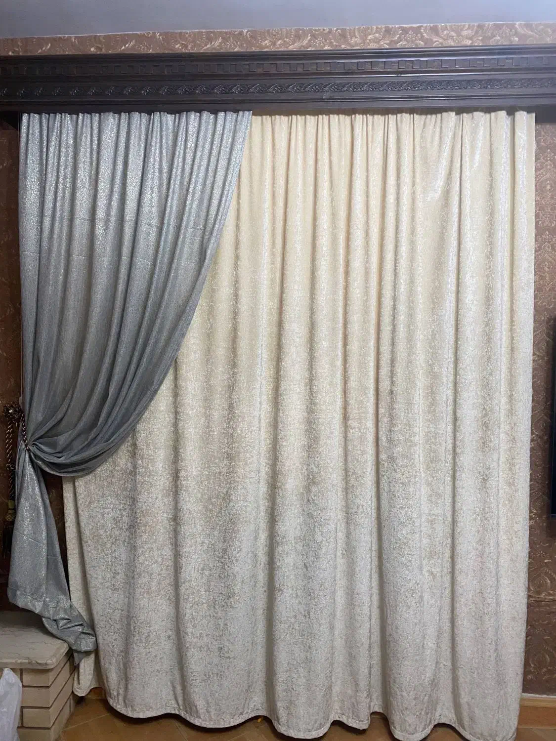 پرده حریر و کتیبه|پرده، رانر، رومیزی|رشت, نظری|دیوار