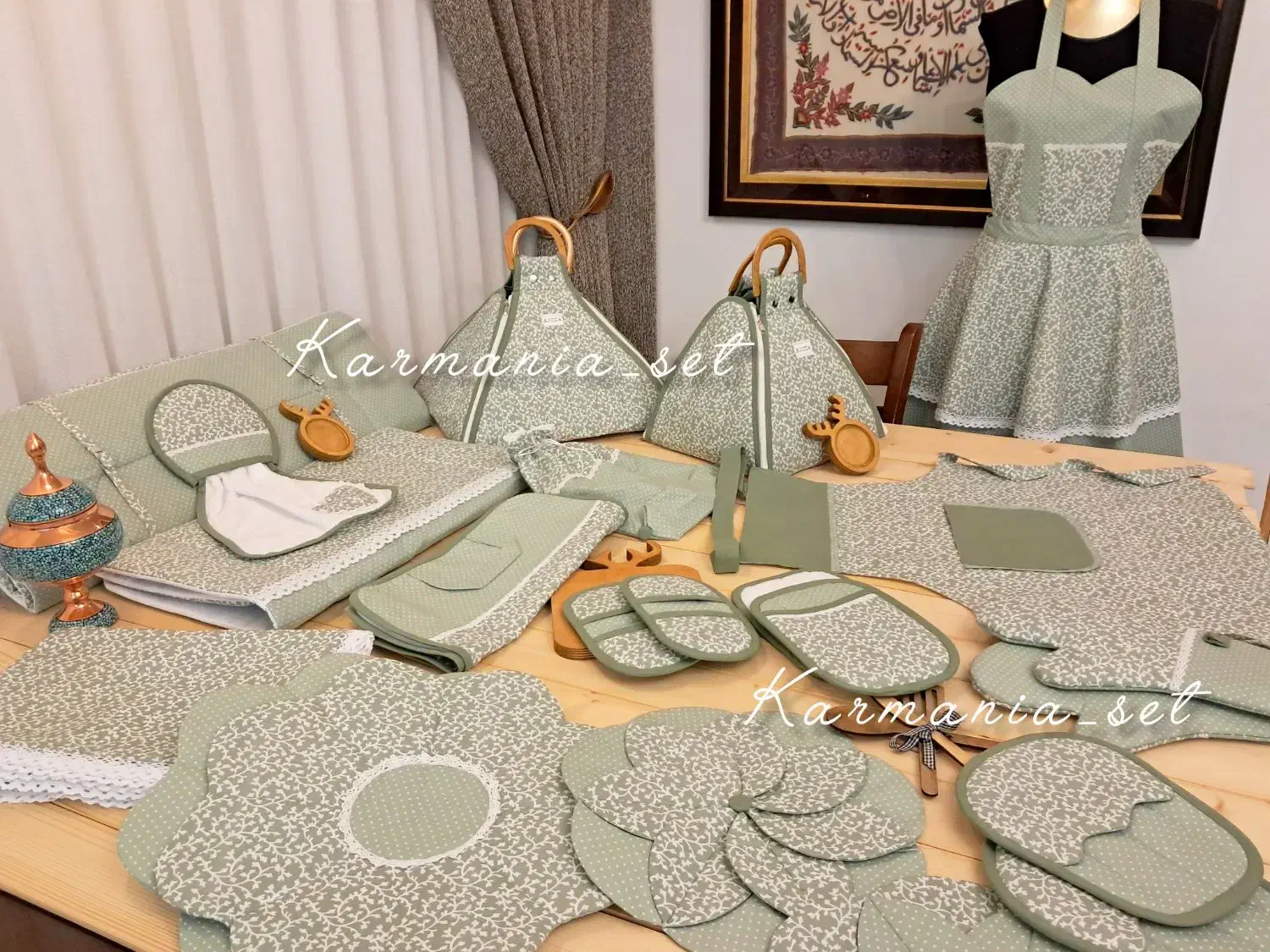 دوخت حرفه ای سرویس آشپزخونه|سفره، حوله، دستمال آشپزخانه|اراک, |دیوار