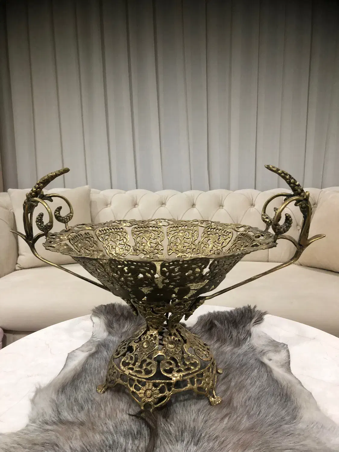 میوه خوری و شیرینی خوری برنجی|صنایع دستی و سایر لوازم تزئینی|سهند, |دیوار