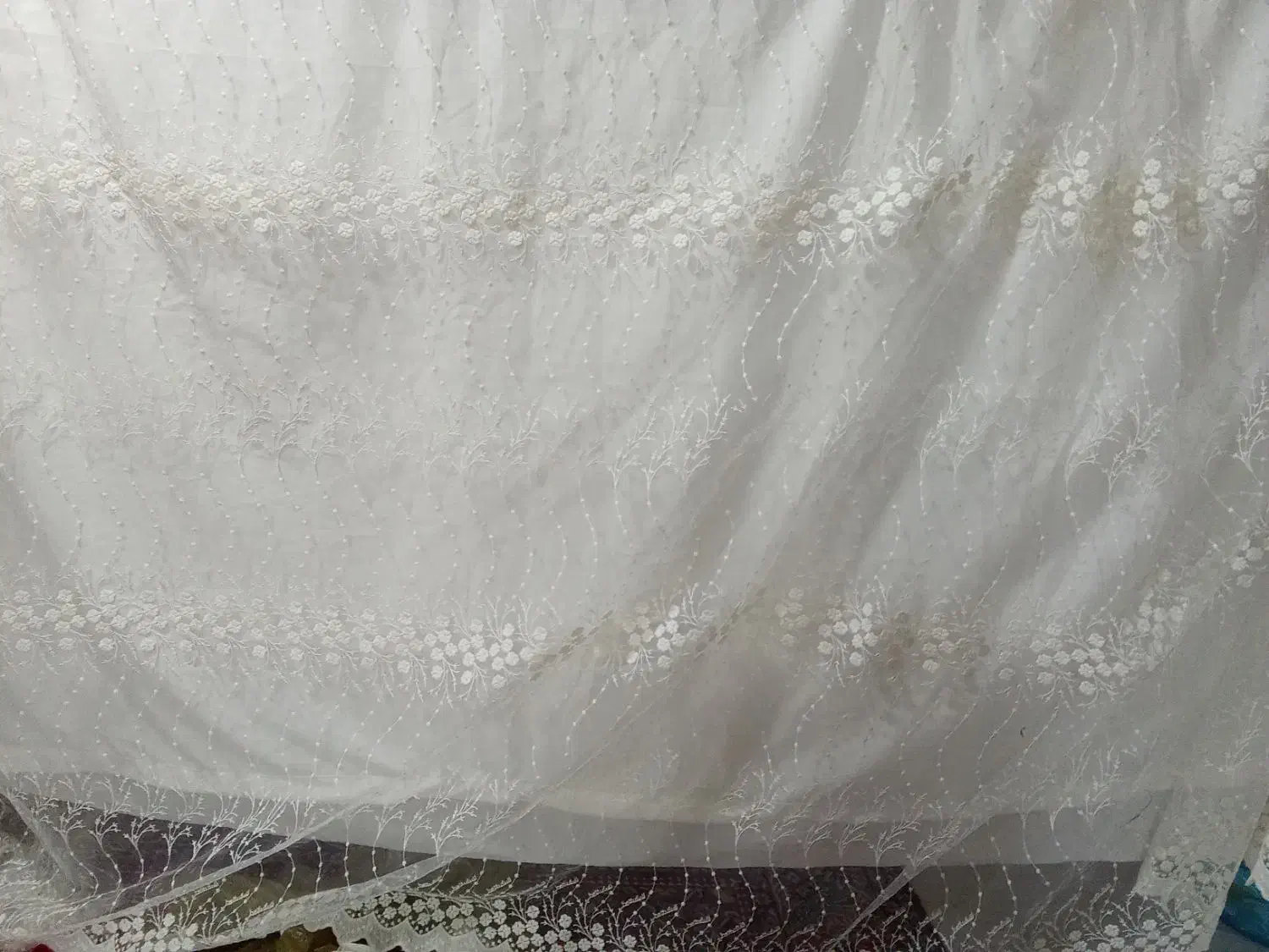 پرده گل پمبه ای|پرده، رانر، رومیزی|کرمانشاه, |دیوار