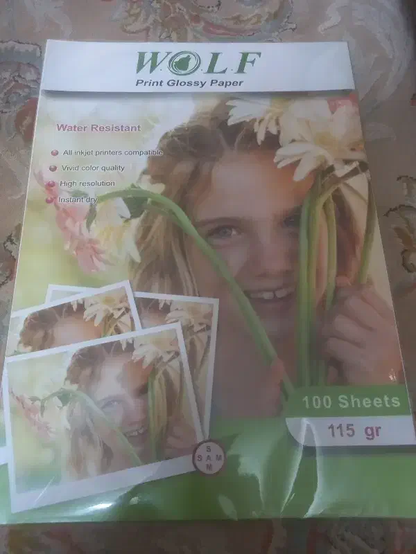 کاغذ گلاسه 11۵ گرمی ولف|پرینتر، اسکنر، کپی، فکس|مشهد, سناباد|دیوار