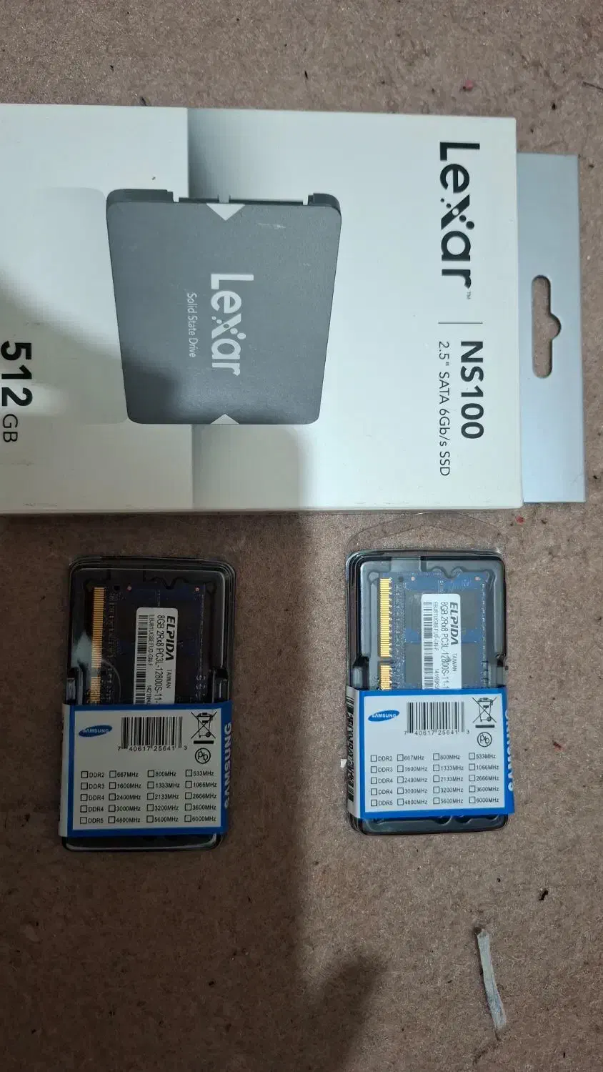 هارد ssd 512 رم ۱۶ گیگ لب تاپ ddr3|قطعات و لوازم جانبی رایانه|نظرآباد, مسکن مهر نظرآباد|دیوار